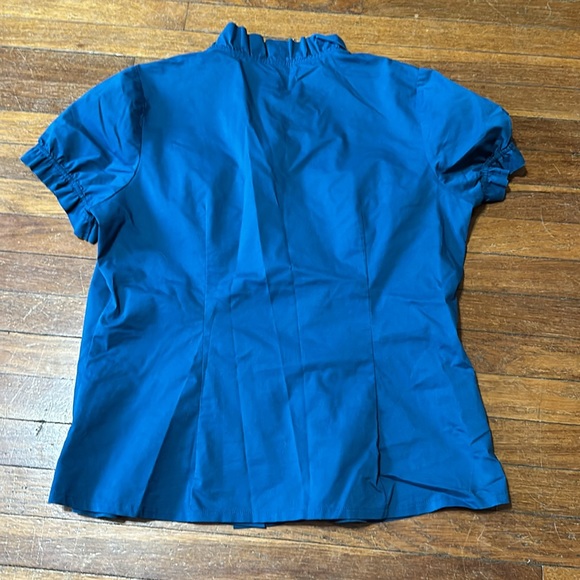 The Limited Women’s Ruffle Accent Blouse, Teal, Sz Lg - Picture 5 of 5